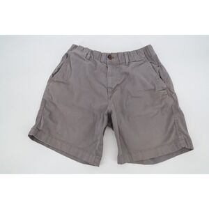 Bear Bottom Mens Medium Gray Stretch Chino Shorts‎ Elastic Waist 7" Inseam